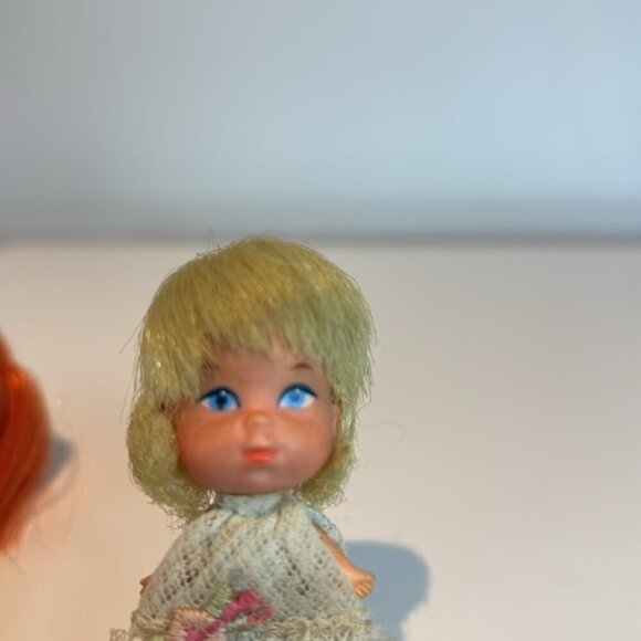 Vintage Lot Of 3 Liddle Kiddles red, pink & yellow hair used - Picture 10 of 10